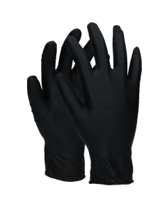 Bakteriebeskyttelse Nitrilhandsker, Sort, 100-pak Medium