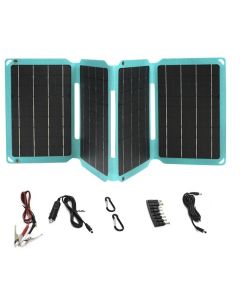 Bærbart solpanel 28w monokrystallinsk, foldbart, USB-C, USB-A, DC12V
