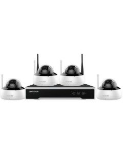 Hikvision 4MP indendørs/udendørs overvågningspakke, 4 IP-kameraer, NVR, Dark Vision