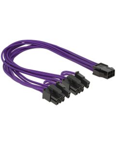 DeLOCK adapterkabel, 6-benet PCI-Express til 2x8-benet PCI-Express, 0,3m