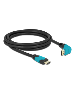Delock High Speed HDMI-kabel han-han 90° ned 48 Gbps 8K 60 Hz 2 m