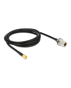 DeLOCK antennekabel, N hun - RP SMA han, 50 Ohm, 1,5m, sort