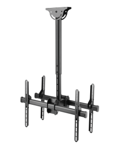 DELTACO kontorteleskopisk dobbelt tv-loft, 560mm-910mm, 45kg, 37"-70"