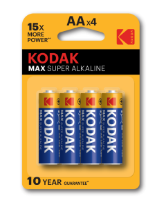 Kodak MAX alkaline AA-batteri (4-pak)