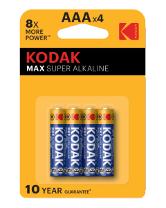 Kodak MAX alkalisk AAA-batteri (4-pak)
