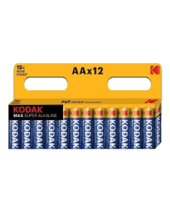 Kodak MAX alkalisk AA-batteri (12 stk.)