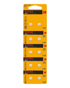 Kodak MAX AG9/LR45 alkalisk batteri (10 pakke perforeret)