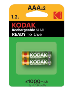 Kodak genopladeligt Ni-MH AAA-batteri 1000mAh (2-pak)