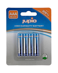 Jupio AAA Alkaline batterier, LR3, 1,5V, ikke-genopladelige, blå