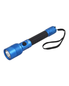 Maxell UV LED lommelygte, IP44, aluminium, drevet af 2xAA batterier, blå