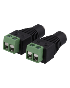 DELTACO 2-polet skrueterminal til 5,5 DC, 2-Pack, Screw fix, 5,5 DC hun,