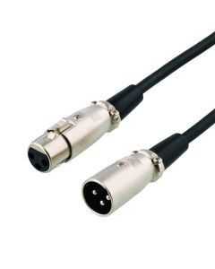 DELTACO XLR lydkabel, 3-benet ha - 3-benet ho, 10m, sort