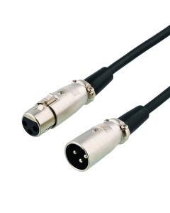 DELTACO XLR lydkabel, 3-benet ha - 3-benet ho, 20m, sort