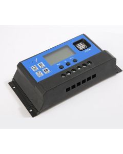 40A Solar controller 12/24V, PWM, Batterioplader, 2xUSB