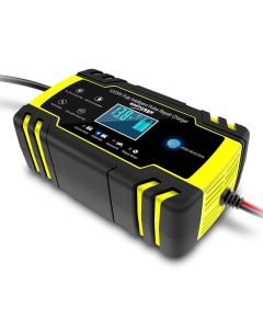 Multifunktionel bilbatterioplader, LCD-skærm, 12V 8A - 24V 4A