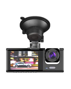 Bilkamera med tre kameraer, Full HD 1080p, BlackBox, bakkamera, MicroSD, 170° vidvinkel