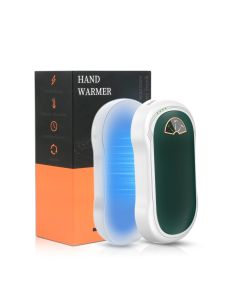 Powerbank, USB-C+USB, Håndvarmer, 40-60°, 5000 mAH, Powerbank, 2-pak - Hvid