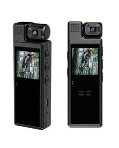 Small Body Camera, 1080p FHD, Night Vision, Roterbar linse, Motion Activated Recording, Time Stamp