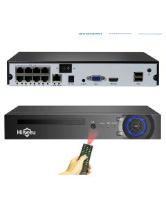 PoE NVR med 8 kanaler, H.265, P2P, ONVIF, Cloud-stöd