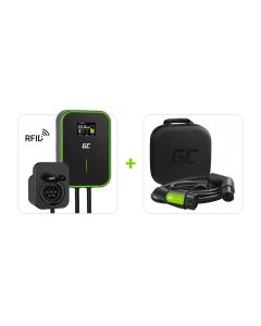 Ladeboks, Greencell Wallbox GC EV PowerBox 22kW RFID + Green Cell Kabel GC EV Type 2 22kW 5m