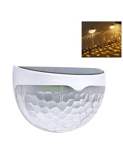 Solar lanterne, Solar lampe, rundt design, varmt hvidt lys, skumringssensor, 6 LED&#39;er
