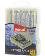 Maxell batterier, AAA (LR03), Alkaline, 1,5V, 24-pak