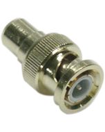 DELTACO Adapter RCA ho til BNC ha, forgyldt