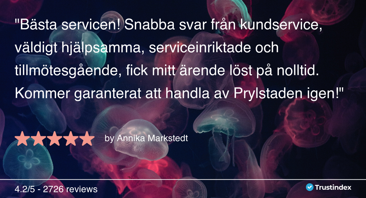 Tilfredse kunder hos Prylstaden.se!